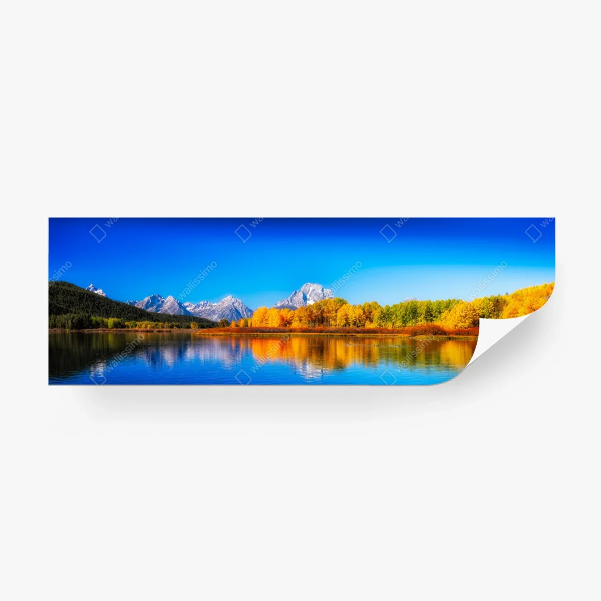 Papier peint reflets d'automne sur le lac – Wallnifity® Papier peint reflets d'automne sur le lac – Wallnifity®