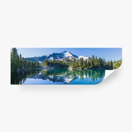 Papier peint paysage alpin miroir sur lac – Wallnifity®