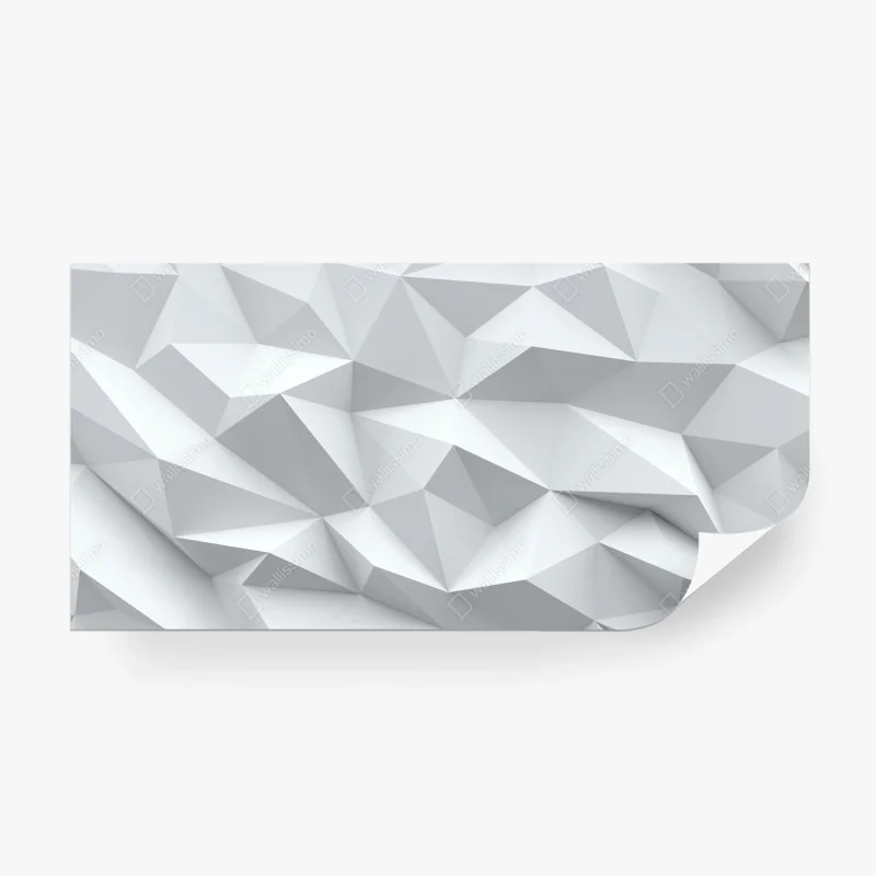 Papier peint motif géométrique minimaliste blanc et gris pour décoration murale – Wallnifity®
