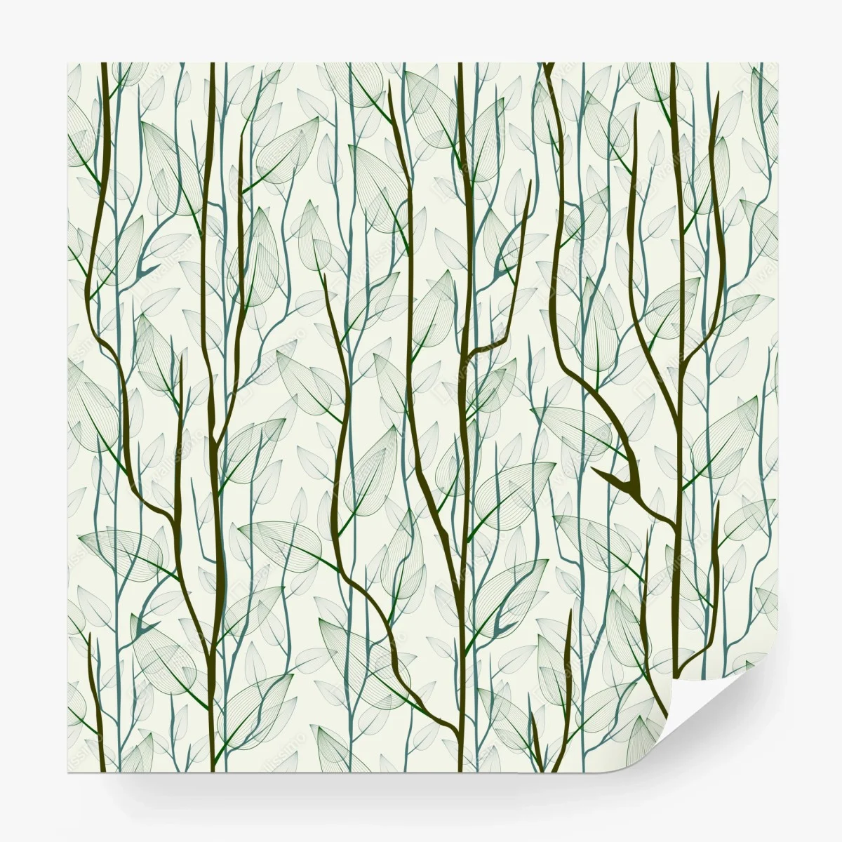 Papier peint motif délicat de branches et feuilles translucides – Wallnifity® Papier peint motif délicat de branches et feuilles translucides – Wallnifity®