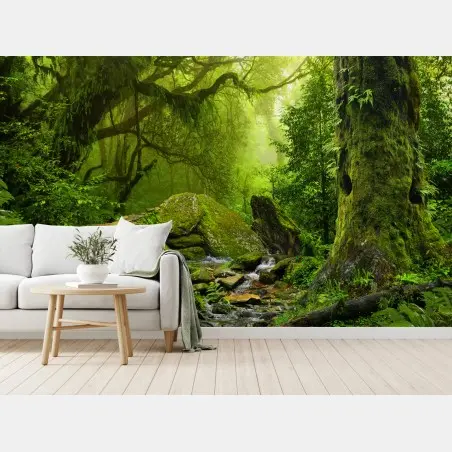 Papier peint clairière verte enchantée – Wallnifity®