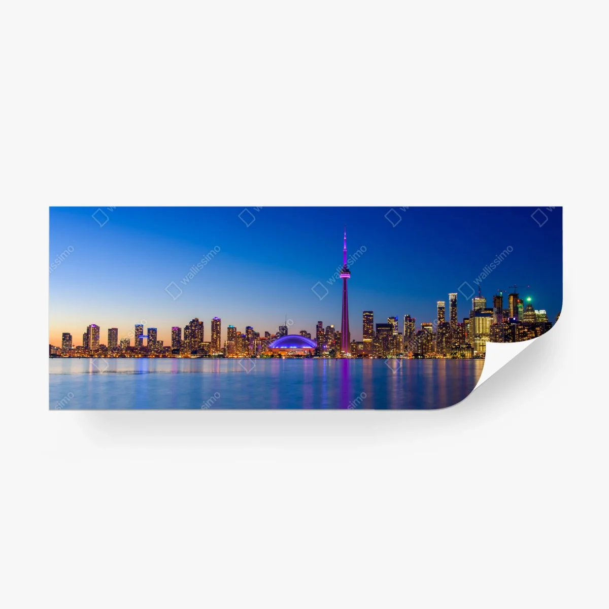Papier peint panorama nocturne de Toronto avec la tour CN – Wallnifity® Papier peint panorama nocturne de Toronto avec la tour CN – Wallnifity®