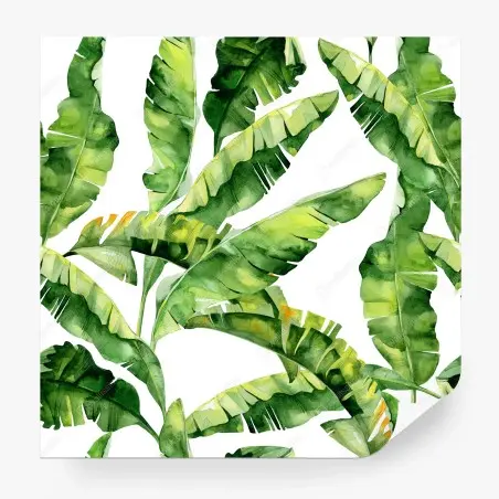 Papier peint motif feuilles de bananier aquarelle – Wallnifity®