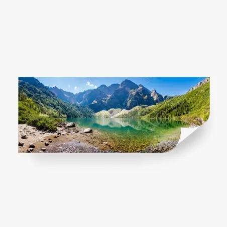 Papier peint reflets du lac alpin au pied des montagnes – Wallnifity®
