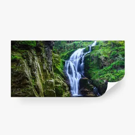 Papier peint cascade majestueuse de Kamienczyk dans les montagnes Karkonosze – Wallnifity®