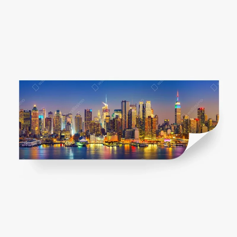 Papier peint paysage urbain de New York au crépuscule – Wallnifity® Papier peint paysage urbain de New York au crépuscule – Wallnifity®