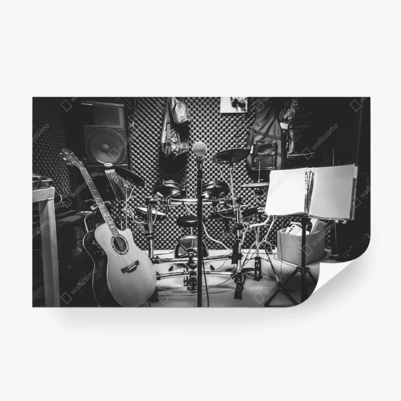 Papier peint ambiance studio de répétition musicale – Wallnifity® Papier peint ambiance studio de répétition musicale – Wallnifity®
