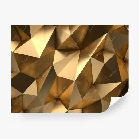Papier peint motif géométrique doré en relief – Wallnifity®