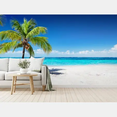 Papier peint paradis tropical en bord de mer – Wallnifity®
