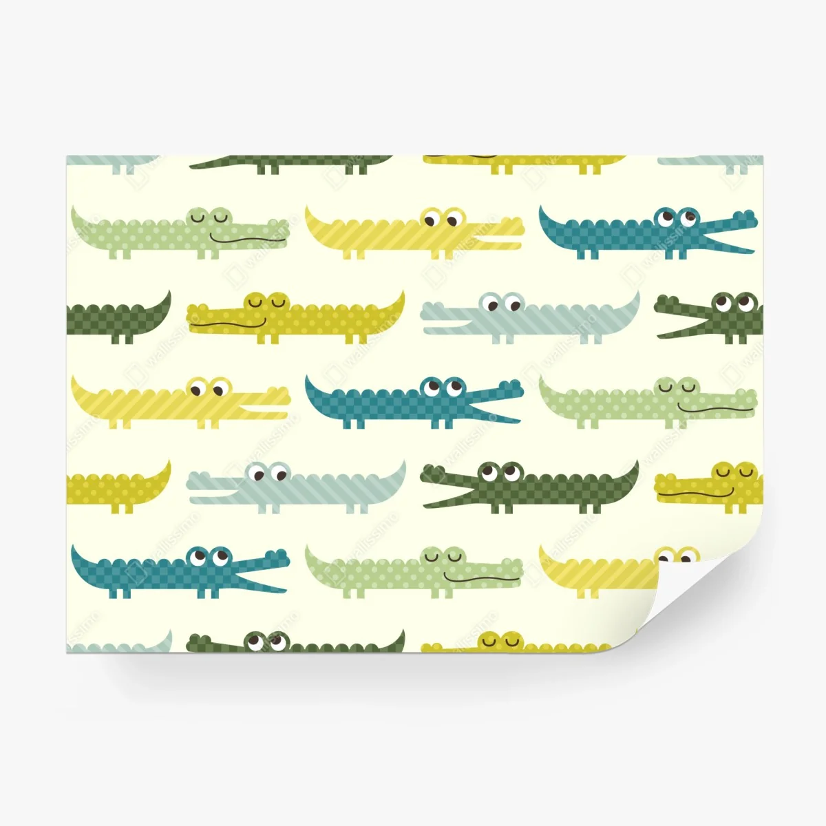 Papier peint motif crocodiles pastel pour chambre d'enfant – Wallnifity® Papier peint motif crocodiles pastel pour chambre d'enfant – Wallnifity®