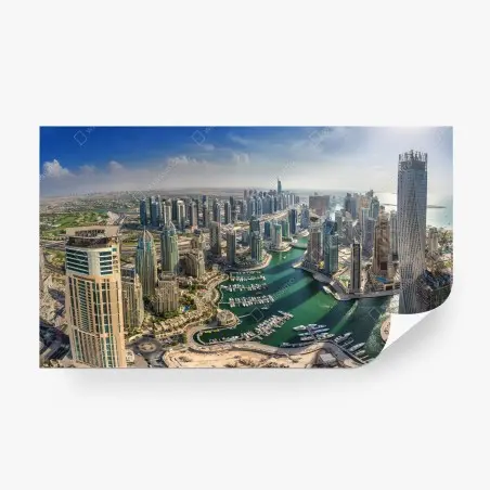 Papier peint panorama moderne de Dubai Marina – Wallnifity®