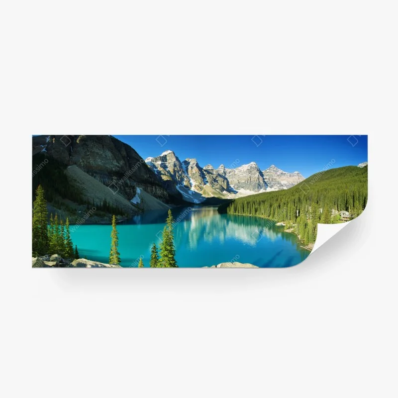 Papier peint l'harmonie du lac turquoise et des montagnes – Wallnifity® Papier peint l'harmonie du lac turquoise et des montagnes – Wallnifity®