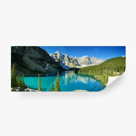 Papier peint l'harmonie du lac turquoise et des montagnes – Wallnifity®