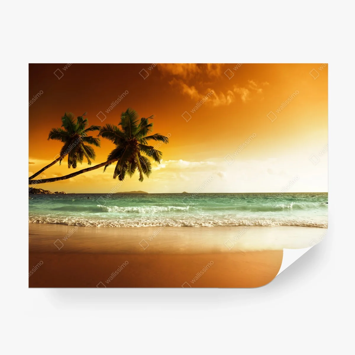 Papier peint coucher de soleil sur la mer des Caraïbes – Wallnifity® Papier peint coucher de soleil sur la mer des Caraïbes – Wallnifity®