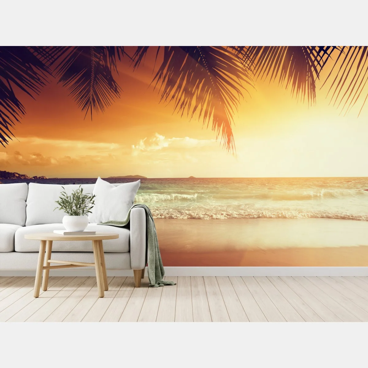 Papier peint coucher de soleil tropical, Caraïbes – Wallnifity® Papier peint coucher de soleil tropical, Caraïbes – Wallnifity®
