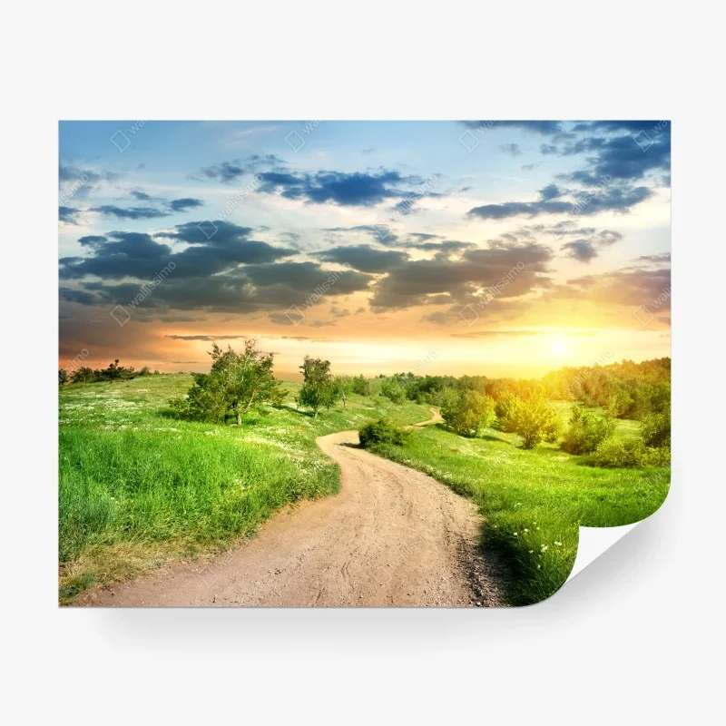 Papier peint chemin vers le soleil couchant – Wallnifity® Papier peint chemin vers le soleil couchant – Wallnifity®