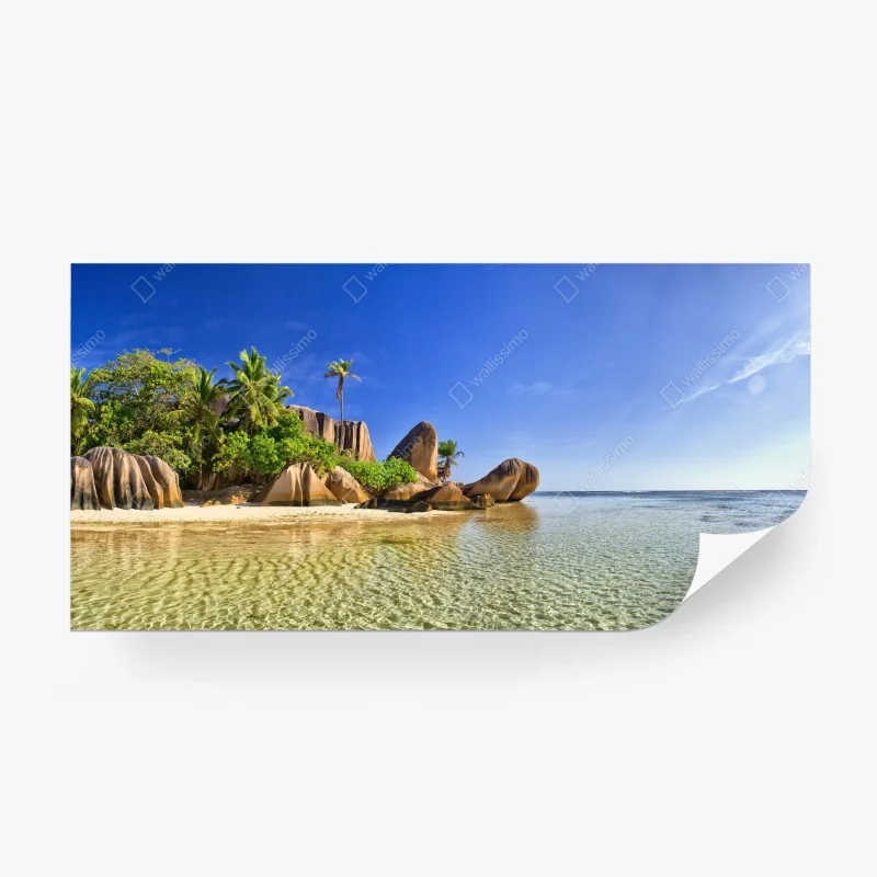 Papier peint paradis tropical aux rochers granitiques – Wallnifity® Papier peint paradis tropical aux rochers granitiques – Wallnifity®