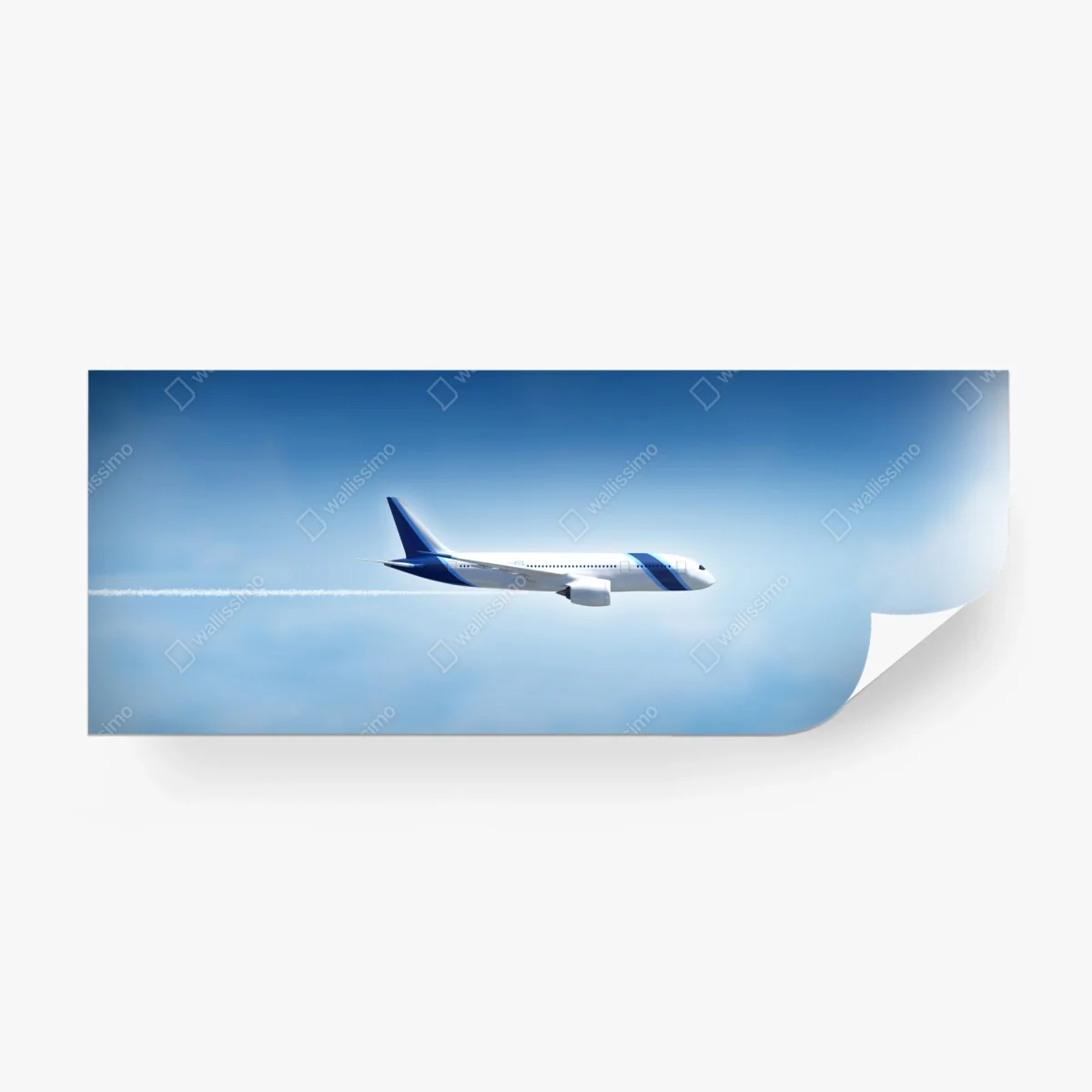 Papier peint avion en plein vol sur ciel bleu – Wallnifity® Papier peint avion en plein vol sur ciel bleu – Wallnifity®