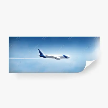 Papier peint avion en plein vol sur ciel bleu – Wallnifity®