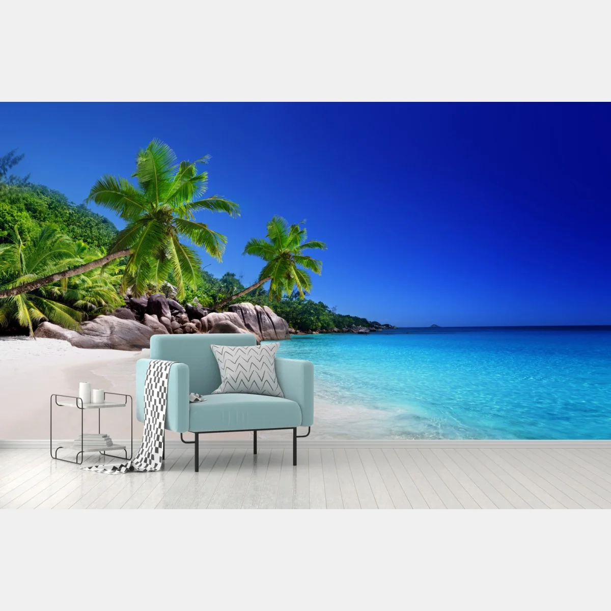 Papier peint plage tropicale paradisiaque aux palmiers – Wallnifity® Papier peint plage tropicale paradisiaque aux palmiers – Wallnifity®