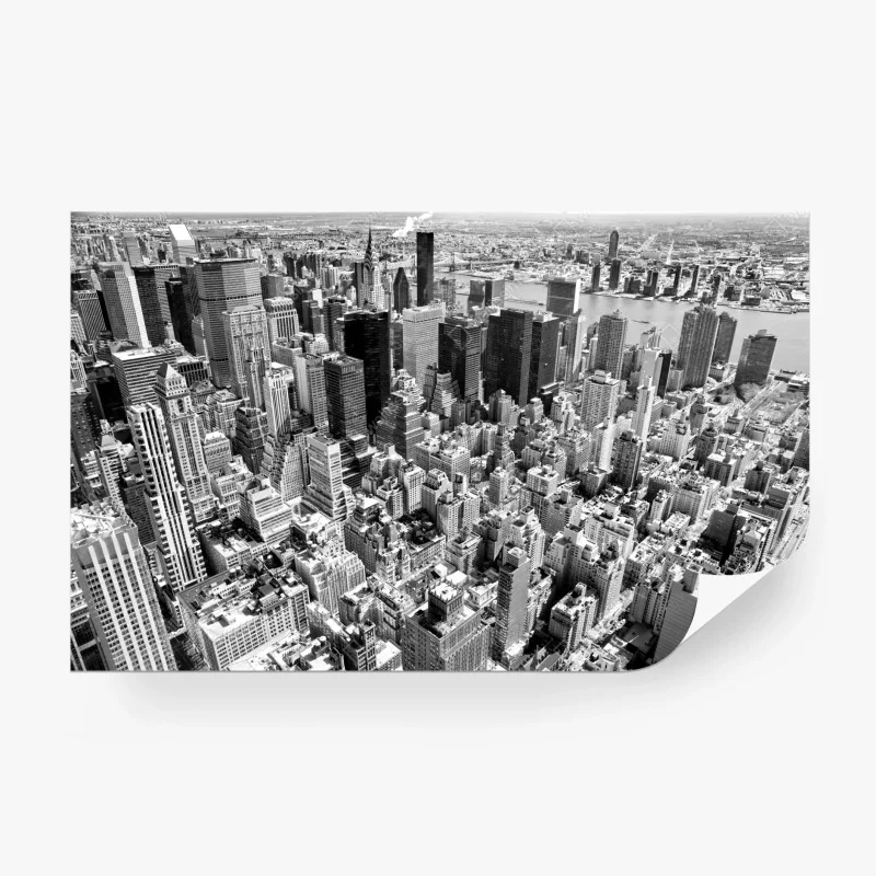 Papier peint vue aérienne de Manhattan en noir et blanc – Wallnifity® Papier peint vue aérienne de Manhattan en noir et blanc – Wallnifity®