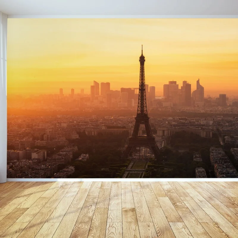 Papier peint coucher de soleil sur la Tour Eiffel – Wallnifity® Papier peint coucher de soleil sur la Tour Eiffel – Wallnifity®