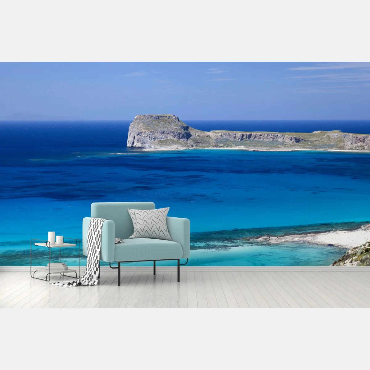 Papier peint lagon turquoise et falaise majestueuse – Wallnifity® Papier peint lagon turquoise et falaise majestueuse – Wallnifity®