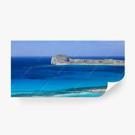 Papier peint lagon turquoise et falaise majestueuse – Wallnifity®