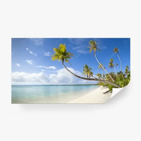 Papier peint paradis tropical au bord du lagon – Wallnifity®