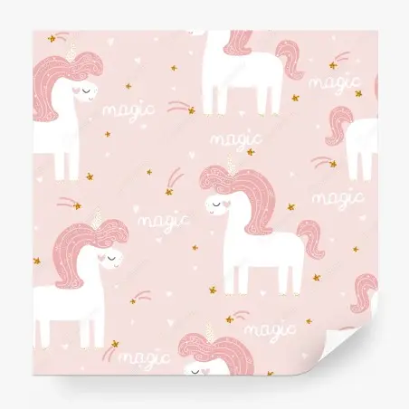 Papier peint rêve de licorne rose – Wallnifity®
