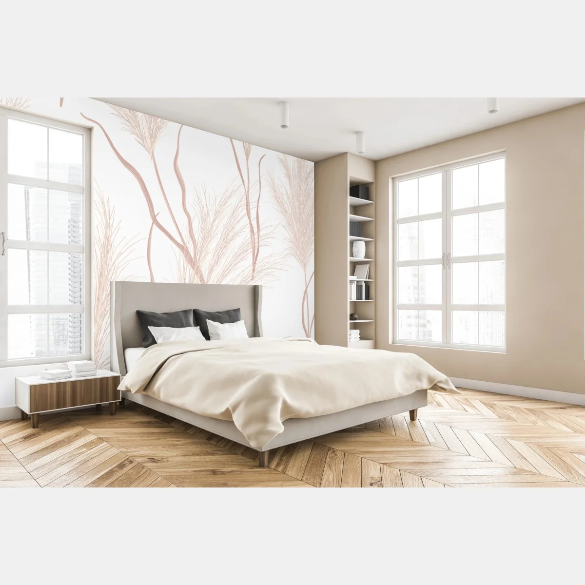 Papier peint douceur de pampas nude – Wallnifity® Papier peint douceur de pampas nude – Wallnifity®