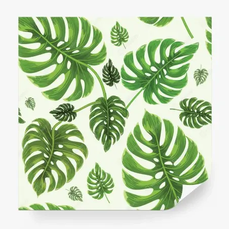 Papier peint motif tropical de feuilles de monstera – Wallnifity®