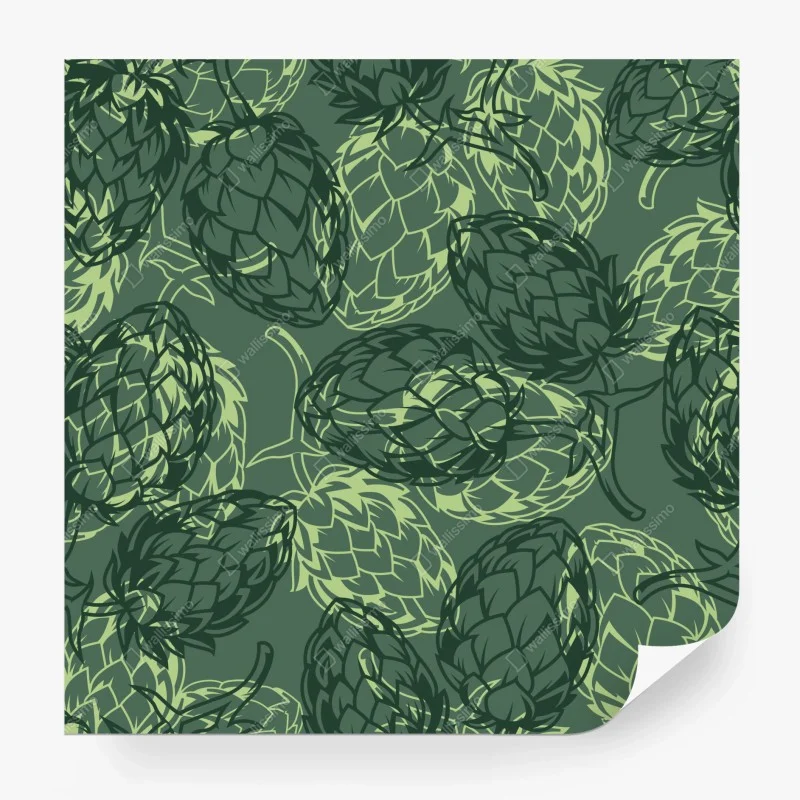 Papier peint motif botanique de houblon vert – Wallnifity® Papier peint motif botanique de houblon vert – Wallnifity®