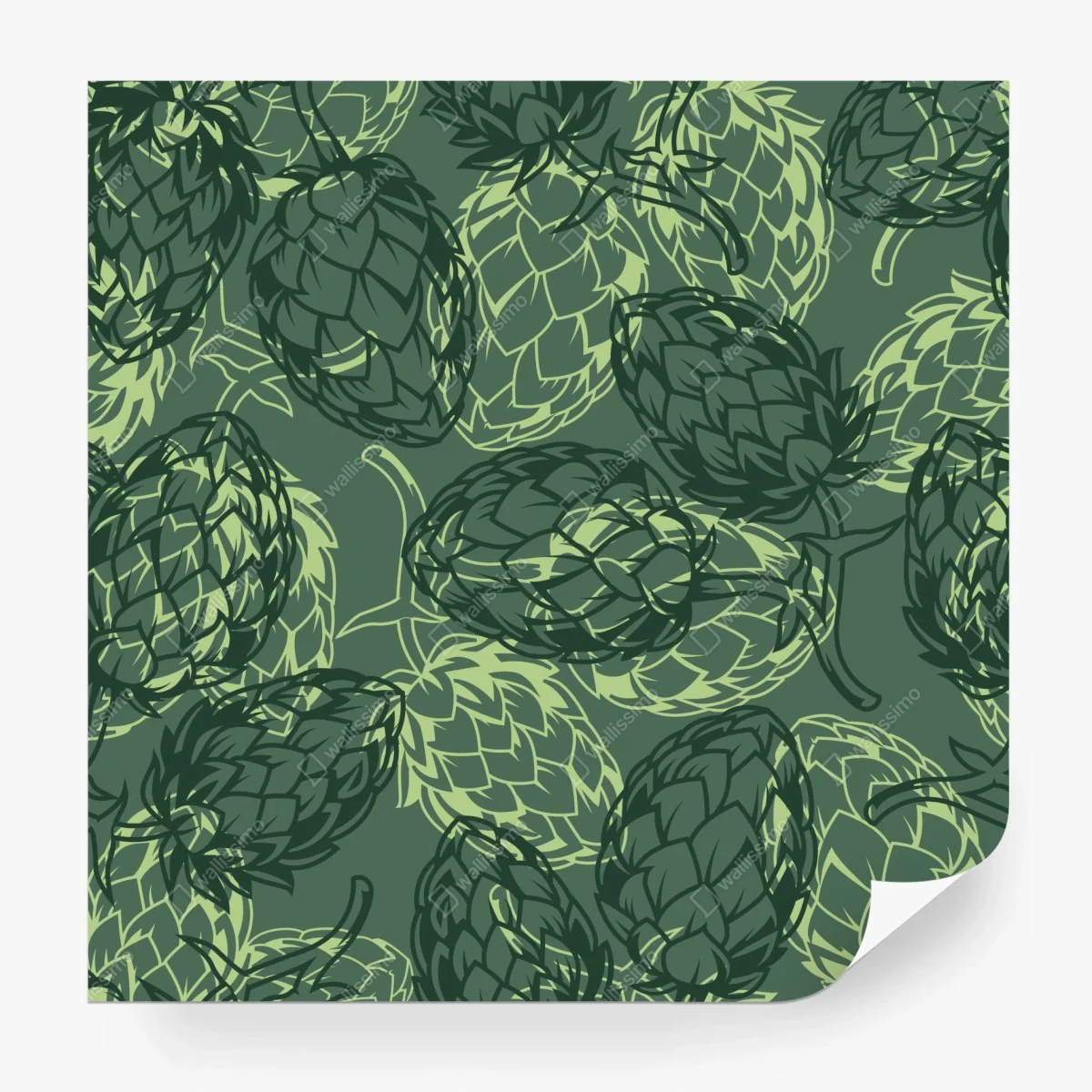Papier peint motif botanique de houblon vert – Wallnifity® Papier peint motif botanique de houblon vert – Wallnifity®