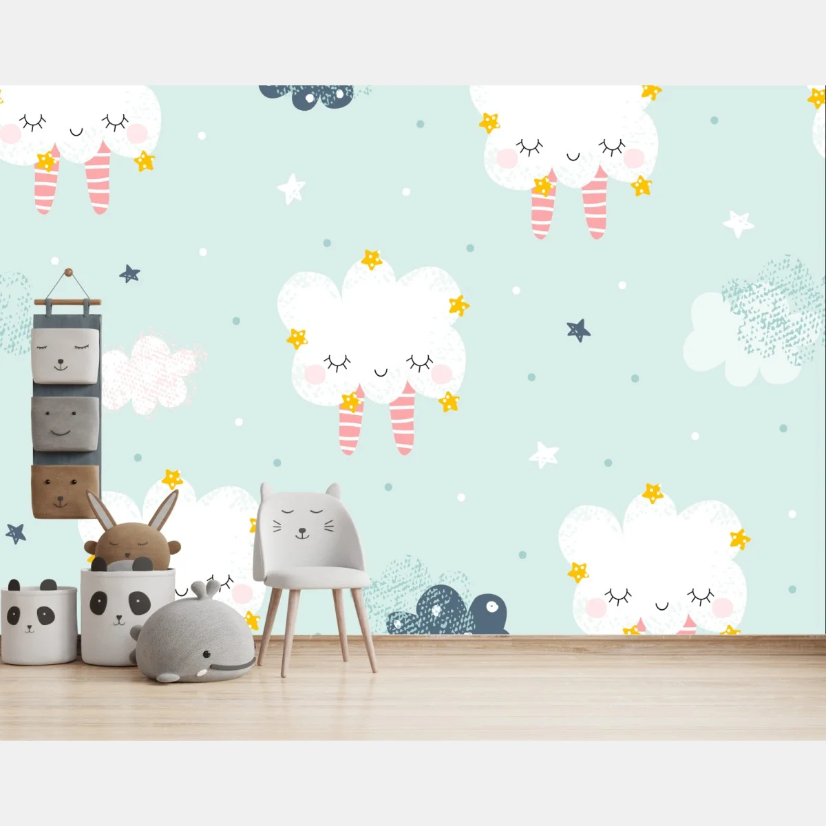 Papier peint nuages endormis pour chambre d'enfant – Wallnifity® Papier peint nuages endormis pour chambre d'enfant – Wallnifity®