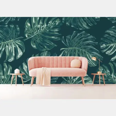 Papier peint motif feuilles de monstera tropicales – Wallnifity®