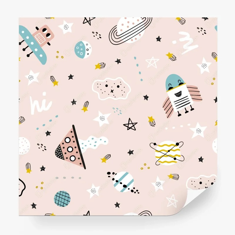 Papier peint aventure spatiale pour chambre d'enfant – Wallnifity® Papier peint aventure spatiale pour chambre d'enfant – Wallnifity®