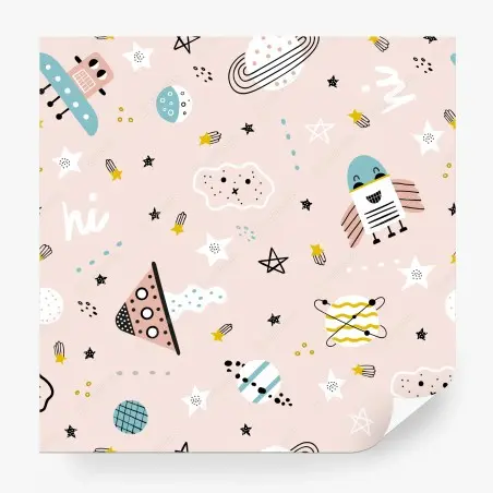 Papier peint aventure spatiale pour chambre d'enfant – Wallnifity®