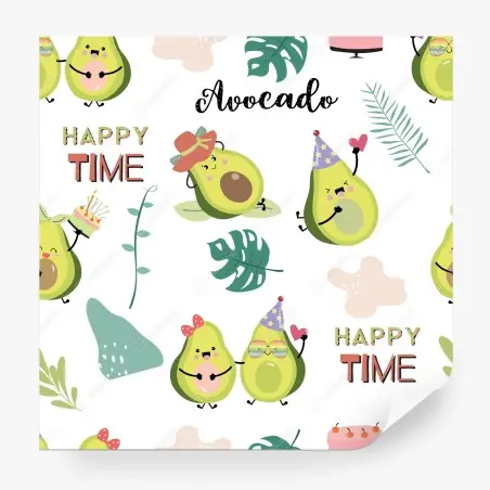 Papier peint motif d'avocats mignons et festifs – Wallnifity®