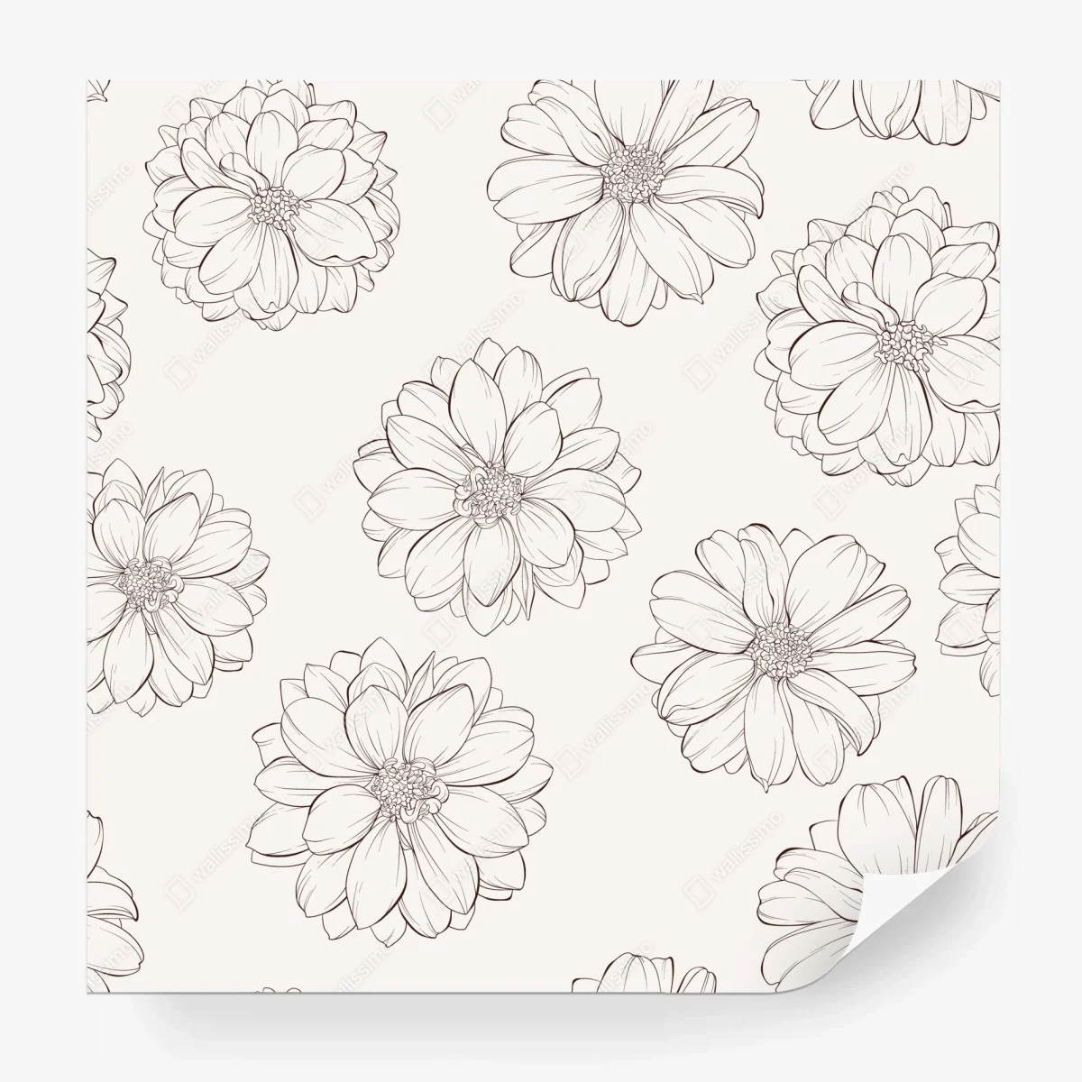 Papier peint motif floral délicat en noir et blanc – Wallnifity® Papier peint motif floral délicat en noir et blanc – Wallnifity®