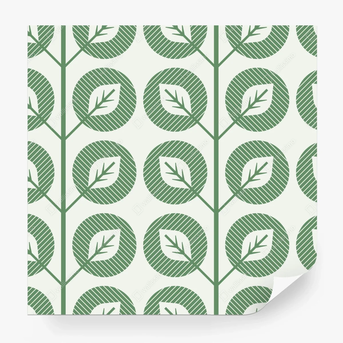 Papier peint motif de feuilles géométriques vertes – Wallnifity® Papier peint motif de feuilles géométriques vertes – Wallnifity®
