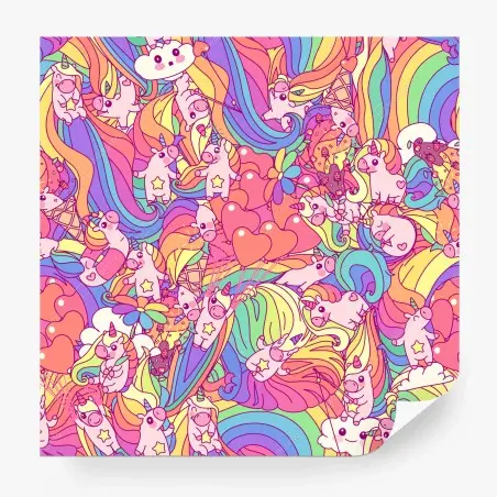 Papier peint rêve de licornes arc-en-ciel – Wallnifity®