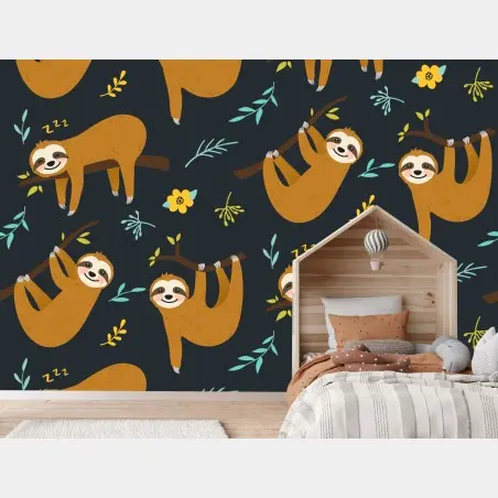 Papier peint douce nuit des paresseux – Wallnifity®