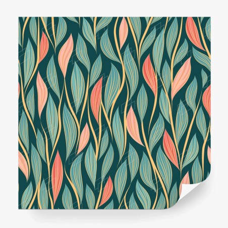 Papier peint motif feuilles élégantes art déco – Wallnifity®