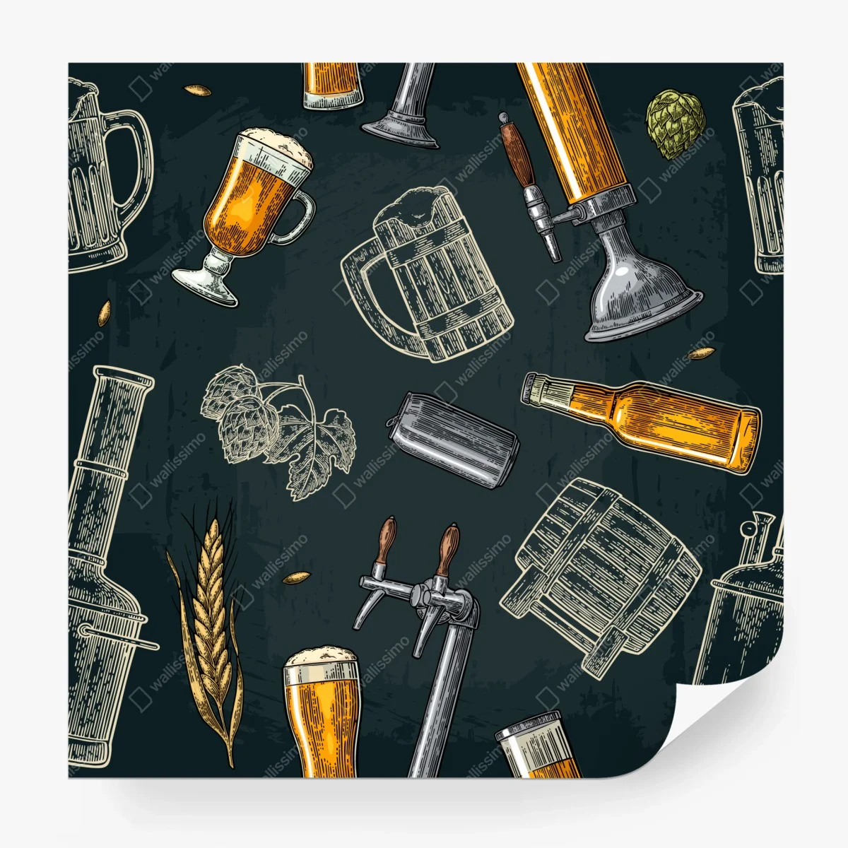 Papier peint motifs de brasserie vintage – Wallnifity® Papier peint motifs de brasserie vintage – Wallnifity®