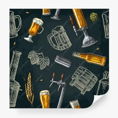 Papier peint motifs de brasserie vintage – Wallnifity®