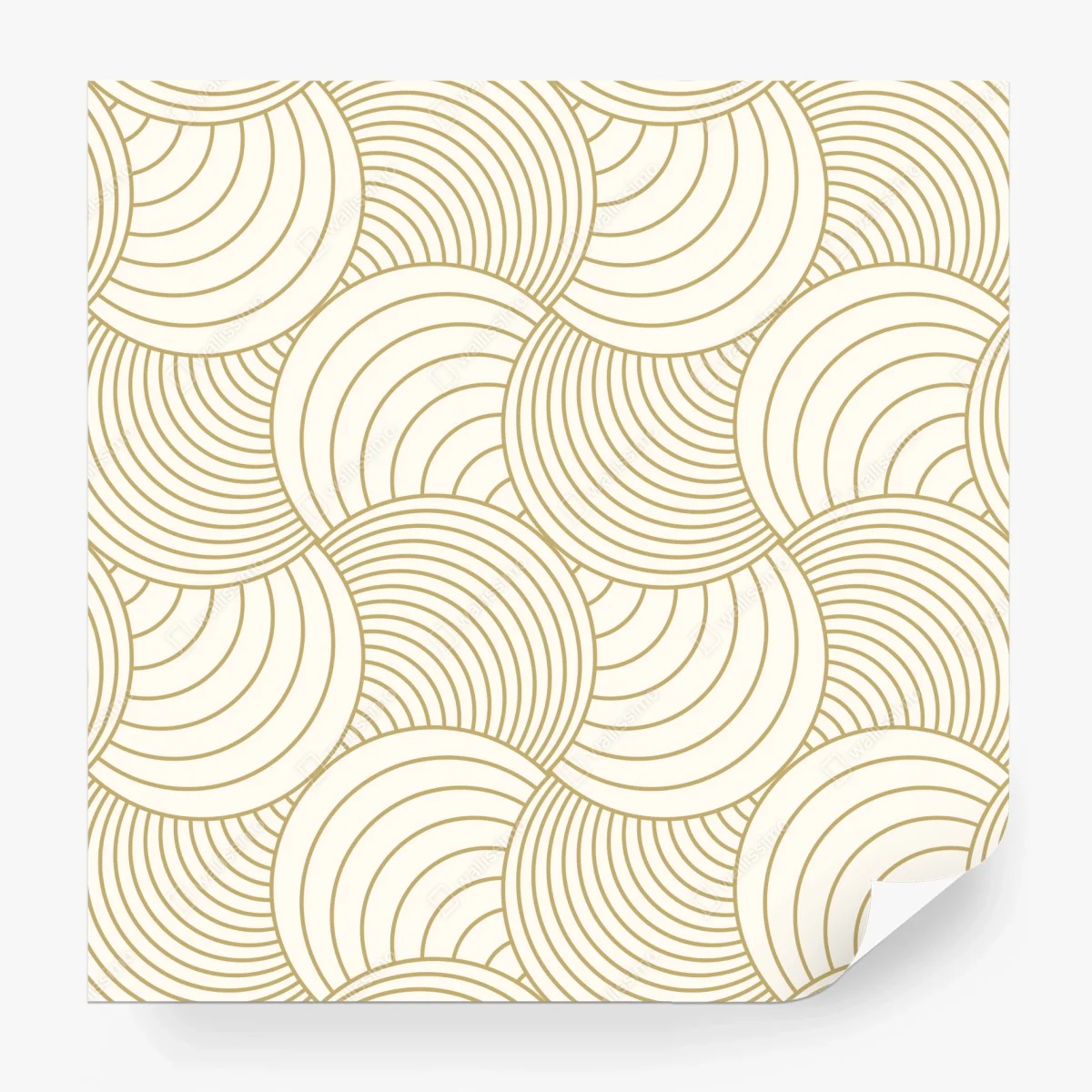 Papier peint motif de cercles dorés minimaliste – Wallnifity® Papier peint motif de cercles dorés minimaliste – Wallnifity®