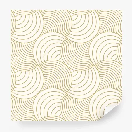 Papier peint motif de cercles dorés minimaliste – Wallnifity®
