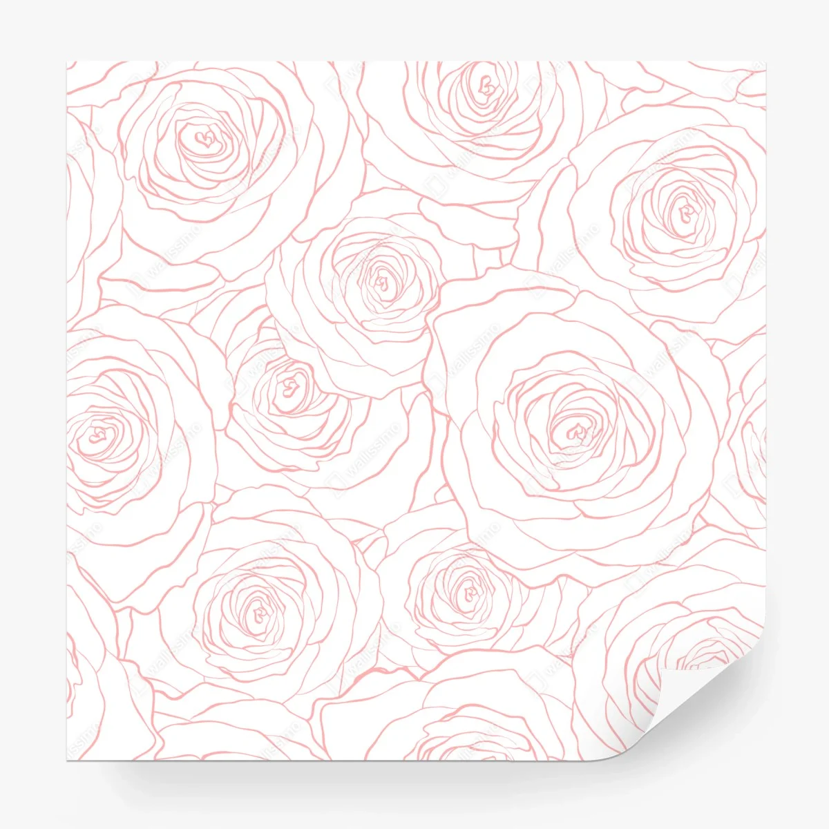 Papier peint motif floral minimaliste de roses délicates – Wallnifity® Papier peint motif floral minimaliste de roses délicates – Wallnifity®
