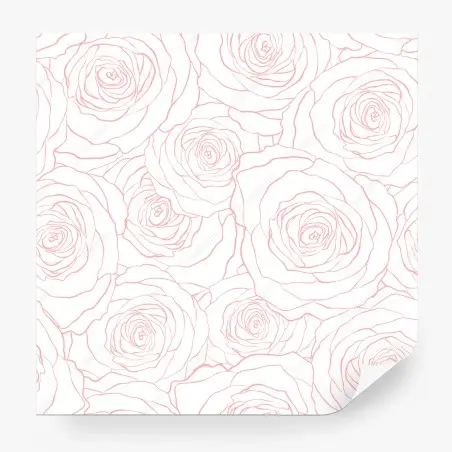 Papier peint motif floral minimaliste de roses délicates – Wallnifity®